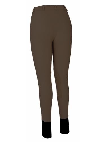 TuffRider Ladies Minerva 3 Season Printed Knee Patch Tights - color: Taupe, size: 24