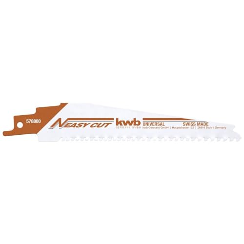 kwb 578800 Easy-Cut Sabre m Shaft, Suitable for All BAU Materials, Universal Tear-Off Saw Blade