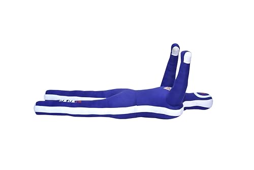 Kids Grappling Standing Dummy - Unfilled – Wrestling, Jiu-Jitsu, MMA Training Dummy with Moveable Arms and Legs – Durable Polyester Fabric - color: Blue-Stand, size: 5 ft-60 Inch