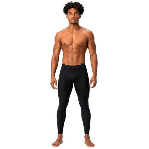 DEVOPS 2-3 Pack Men's Compression Pants Leggings Tights Pocket/Non-Pocket - color: 1# (Basic) - Black / Navy, size: Small