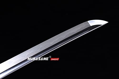 MURASAME Katana Sword 41" T10 Steel Clay Tempered Razor Sharp Blade Full Tang Handmade - color: Yellow-Dragon