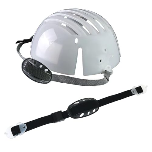 RLECS 2PCS Universal Helmet Adjustable Elastic Jaw Strap Plastic Bumper Hat Protective Work Cap Liner Chin Pocket Strap Black