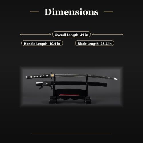 Katana Samurai Sword, 1045 Carbon Steel, Hand Forged, Full Tang - color: Tiger and Warrior