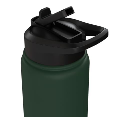 TOUCH LIGHT CREW Fencing Scoring Box Stainless Steel Insulated Water Bottle - color: Dark Green