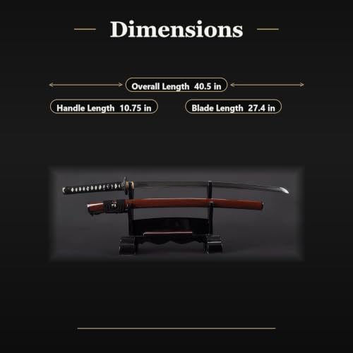 1045 Katana, Hand Forged Full Tang Japanese Sword | Classic Tsuba Series - color: Gold 716