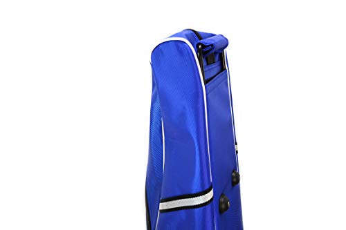 LEONARK Fencing Draw-bar Wheel Bag for Epee Saber and Foil - Hema Sword Bag Trolley Case for Fencing Suit and Mask - color: Wheeled Blue