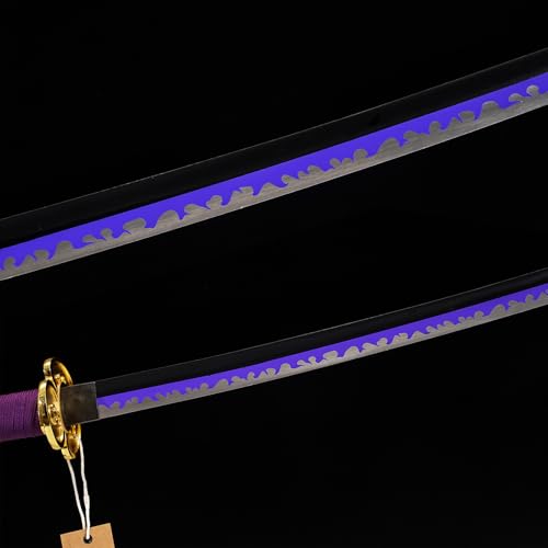 Purple Enma Zoro Sword,1095 high Carbon Steel 41" Katana Sword,Full Tang Samurai Swords Weapon Prop Collection Gift