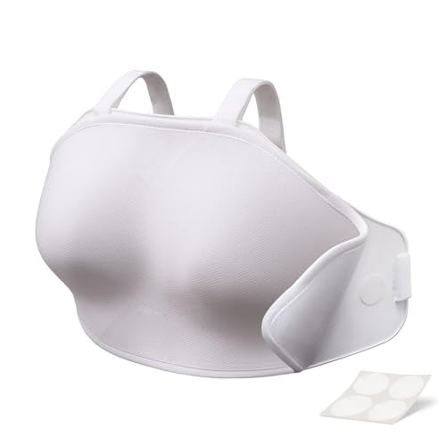 Fencing Chest Protector - Double Soft-Layer Chest Guard for Women - FIE Certificate Plastic Breast Protector - Fencing Gear for Foil Epee Sabre - size: Medium