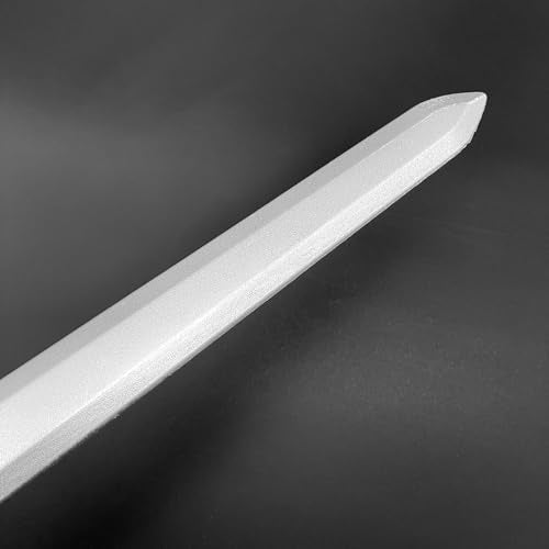 Full Size Medieval Foam Practice Sword for Cosplay LARP Costume Halloween - style: Silver - White