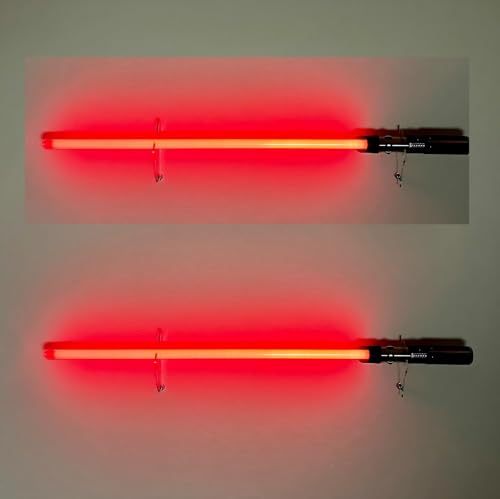 WANLIAN lightsaber rack, wall-mounted lightsaber rack, suitable for swords, 1 pair of lightsaber sabers (Transparent) - color: Transparent