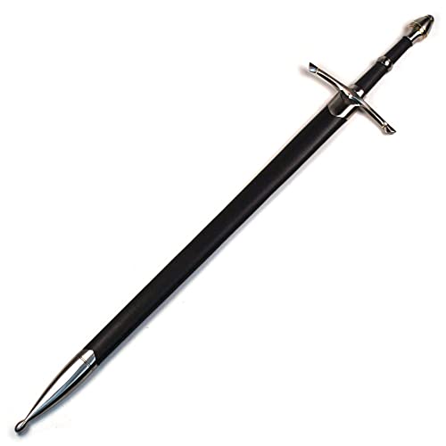 Ace Martial Arts Supply 36" Medieval Knight Arming Sword with Scabbard – Unsharpened Stainless Steel for Cosplay & Display - color: Chivalry Golden Ring
