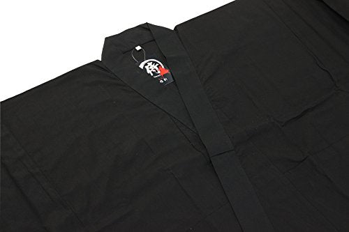 Edoten Japanese Samurai Hakama Uniform - color: Bk-red, size: Medium