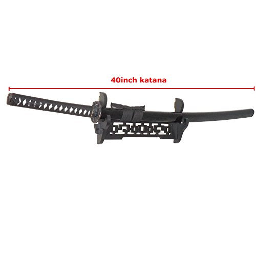 Sword Holder Wall Mount Samurai Sword Katana Wakizashi Display Holder Stand Bracket Hanger 1-Tier - color: 13.7 inch Hollow
