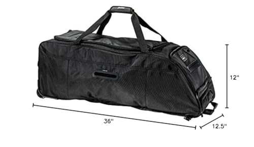 Franklin Sports Traveler Roller Equipment Bag - Black