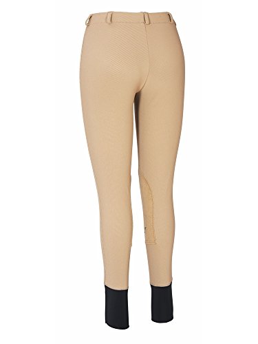 TuffRider Women's Ribb Lowrise Pull-On Breeches - color: Taupe, size: 34