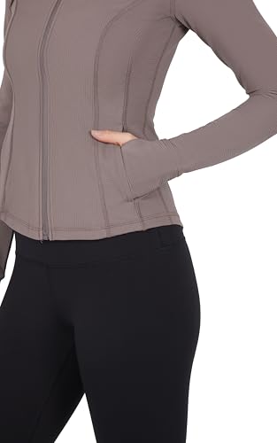 Interlink Ribbed Princess Seam Performance Jacket - color: Iron Ribbed, size: Large