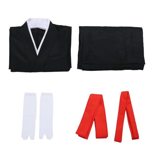 Japanese Samurai Hakama Uniform Traditional Aikido Kendo Martial Arts Anime Costume - color: Red, size: XX-Large