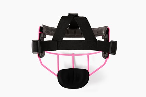 Defender Fielder’s Wire Mask - High-Impact Steel Infielder Face Guard for Softball & Baseball - Adult & Youth Sizes - Lightweight, Maximum Visibility & Secure Fit - color: Pink, size: Youth