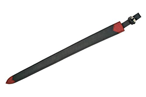 SZCO 40" King Arthur Sword – Decorative Medieval Fantasy Knight Sword for Adults with Etched Guard & Pommel, Black Handle & Leather Sheath for Cosplay, Display & LARP