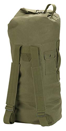 GI Style Double Strap Duffle Bag - color: Olive Drab