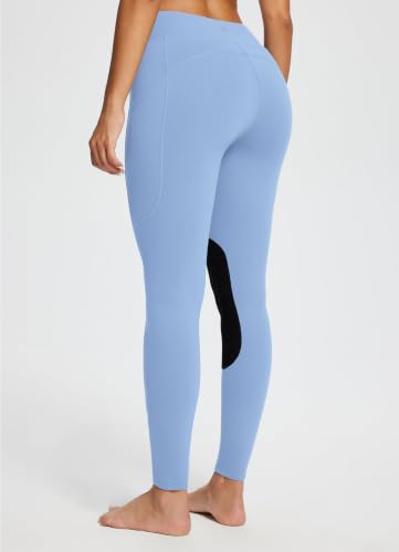 baleaf Womens Winter Horse Riding Pants Fleece Breeches Leggings - color: Peacock Blue, size: Large