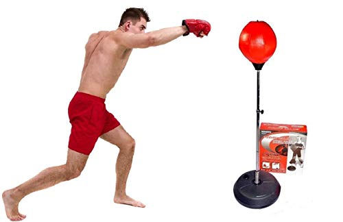 Punching Bag Reflex Boxing Bag with Stand, Boxing Gloves, Height Adjustable Freestanding Punching Ball Speed Bag Heavy Bag - Boxing Training Stress Relief & Fitness