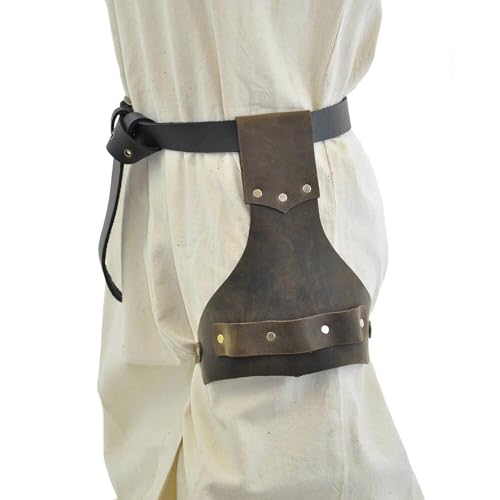 BLESSUME Medieval Knight Belt with Sword Frog Holster Rapier Scabbard Holder 1pc - color: Brown 14