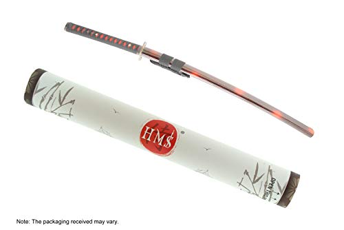 Katana Samurai Sword, 1045 Carbon Steel, Hand Forged, Full Tang - color: Red/Black