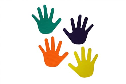 GSi Non-Slip Floor Spot Markers for Sports, Therapy & Classroom - size: 7. Hand Feet Arrow Combo