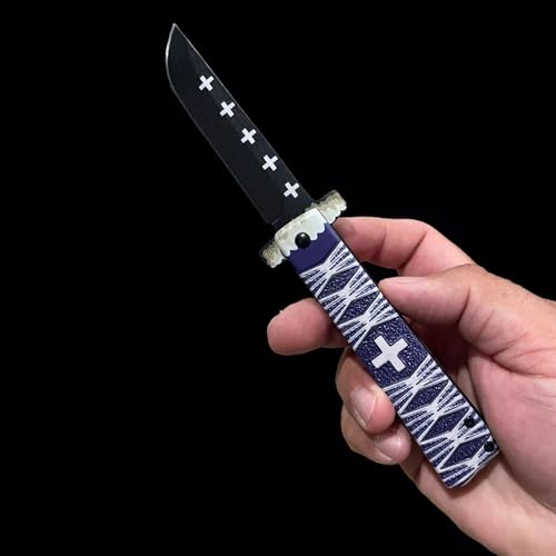 LALAPORT Anime Inspired Pocket Knife Collection | Katana Style Folding Knives | Cosplay, Display, EDC (Kikoku) - color: Kikoku