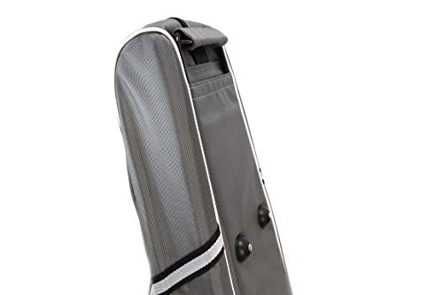 LEONARK Fencing Draw-bar Wheel Bag for Epee Saber and Foil - Hema Sword Bag Trolley Case for Fencing Suit and Mask - color: Wheeled Gray