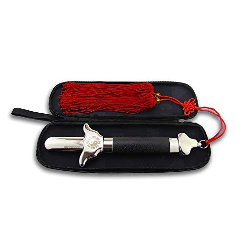 Premium Extendable Chinese Taichi Sword with Free Luxury Red Sword Tassel and PU Leather Bag - size: 39.00"/100cm
