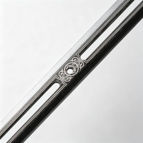 Full Size Hand Forged Katana Sword, Unsharpened 1060 High Carbon Steel Sword with Heat-Tempered Blade, Unique Long Hollow Design, Museum-Grade Samurai Sword Replica for Collection