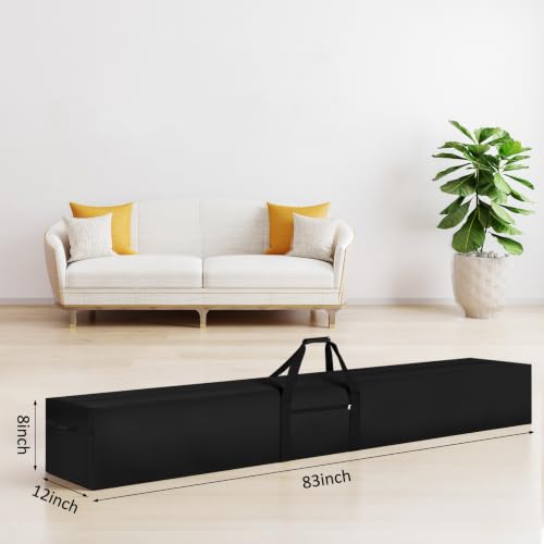 1 Pcs 83 x 12 x 8 Inch, 132 L Large Storage Duffle Bag Black - color: Black, size: 83 x 12 x 8 Inch, 132 L