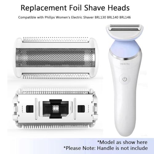 Replacement Shaver Head Foil Blade, Stainless Steel Electric Razor Replacement Head for Women, Compatible with BRL140 BRL146 Models, Wet Dry Trimmer Head for Face and Body Hair Removal