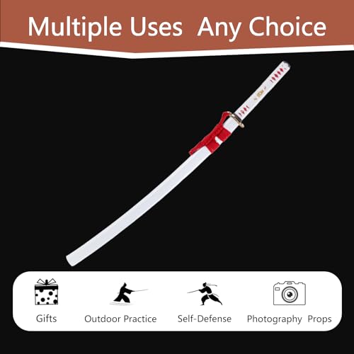 Handmade Sharp Katana, Traditional Clay Tempered 1060/9260/T10 Steel, Full Tang Real Katana Sword, Authentic Japanese Craft Samurai Sword - color: Dragon Red