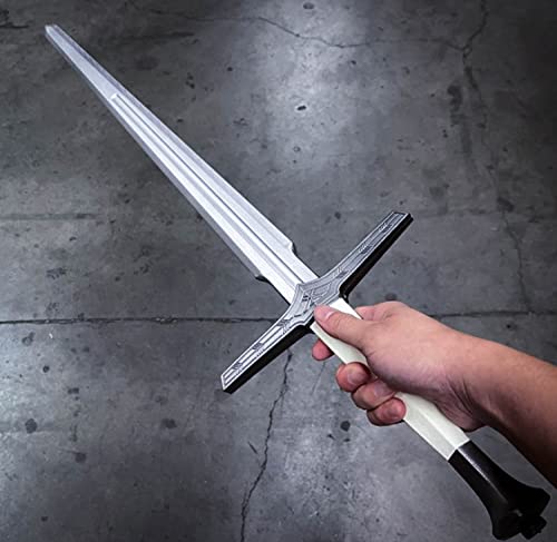 41 Inch Medieval Foam Hunting Long Sword for Cosplay LARP Costume Halloween - style: TV Silver