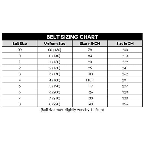 AAMA Martial Arts Belt Mixed Stripe Color Belts and Black Belts - Taekwondo Karate Judo - color: Black Green, size: 0