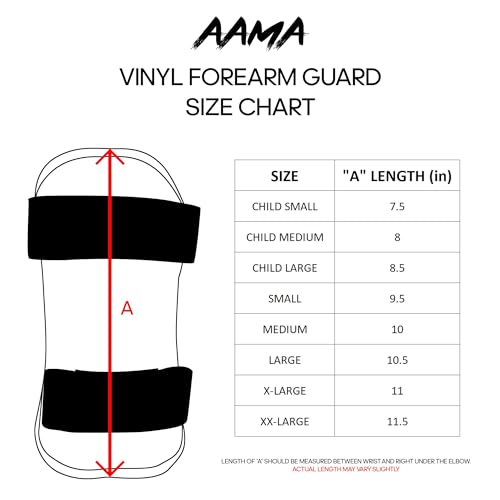 AAMA Taekwondo Vinyl Forearm Guard Protector - CHS - size: Small