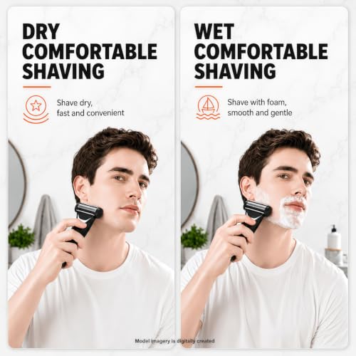 2Pcs Shaver Replacement Foil Blade Compatible with MANSCAPED Lawn Mower 5.0 - color: Black 2 Pcs