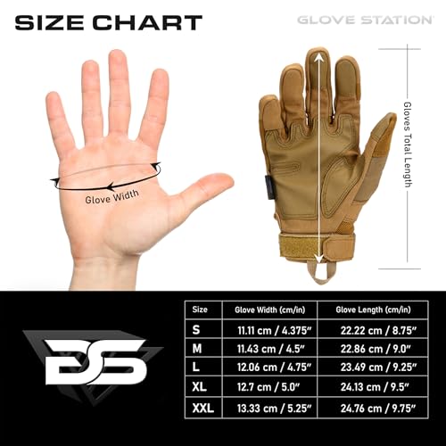 Glove Station Hard Knuckle Utility Gloves, Touchscreen, THKFF, Tan, Large - color: Tan - Hard Knuckle, size: Large