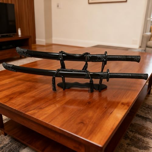 High Strength Polypropylene Hmong Sword Training Martial Arts Antique Sword Samurai with Sheath for Practice and Training Three Lengths Available - style: D-2 Sword +Stand +Belt