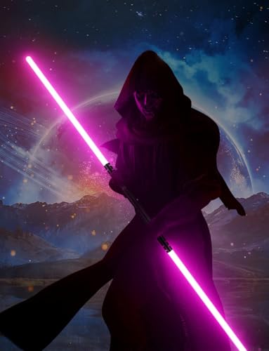 jvmusaber Lightsaber, Dueling Light Saber with 20 RGB Colors 4 FX Sounds - color: 20 Colors 40in 2pcs Black