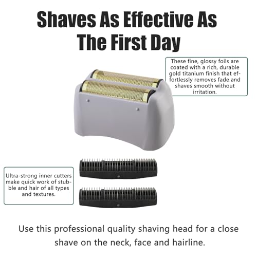 Replacement Foil Compatible with andis Model TS-1 TS-2 17235 Foil Shaver - color: Golden 3 Pack