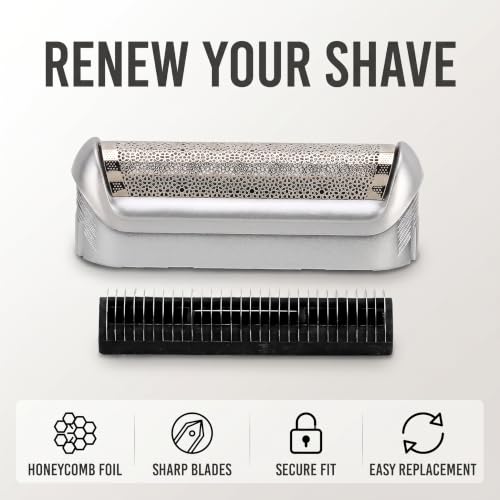 1Pc 5S Razor Replacement Foil and Cutter for Braun, Replacement Shaver Part Cutter Accessories for Braun M90 M60 P40 P50 P60 P70 P80 555 575 370, Men's Electric Shaver Replacement Heads, Men's