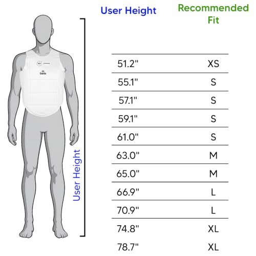 Daedo Chest Protector WKF Approved – Martial Arts Body Shield for Karate Taekwondo – Padded Sparring Training Gear - size: X-Large