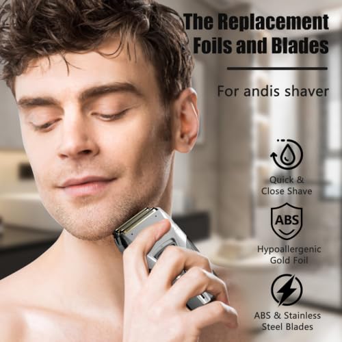 Replacement Foil Compatible with andis Model TS-1 TS-2 17235 Foil Shaver - color: Golden 3 Pack