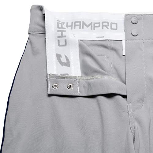 CHAMPRO Boy's Triple Crown Baseball Pant Knickers with Braid - color: Grey, Navy Pipe, size: X-Small