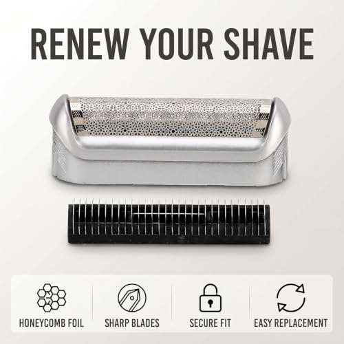 1Pc 5S Razor Replacement Foil and Cutter for Braun, Replacement Shaver Part Cutter Accessories for Braun M90 M60 P40 P50 P60 P70 P80 555 575 370, Men's Electric Shaver Replacement Heads, Men's