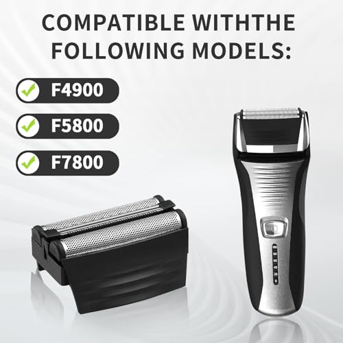 1PACK(BLACK)Shaver Replacement Foil Compatible with Remington TITANIUM-X Flex & Pivot Foil and Cutter F5800 & F7800,Shaver heads Fit for Remington F4900,F5800,F7800